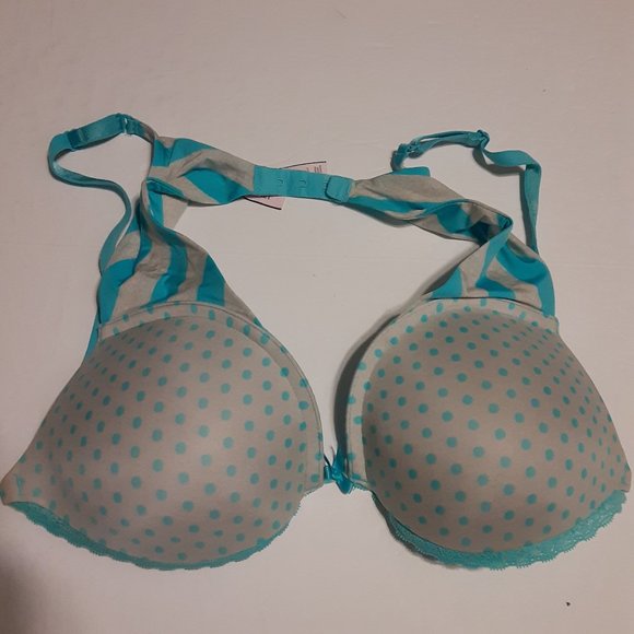 Victoria's Secret Women's Grey/Blue Push Up Bra Size 34C 343435-BF8 - Picture 1 of 6
